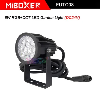 FUTC08 Miboxer DC 24 6 W RGB + CCT led градински лампа Водоустойчив IP66 Газонный лампа за външно осветление 2,4 ГРАМА на RF дистанционно/Гласов контрол