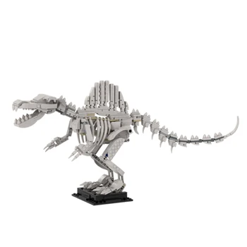 Gobricks MOC Спинозавр Скелет на Динозавър САМ Тухли Модел Терор Градивен елемент на Набор от Образователни Играчки За Детски Подарък За Рожден Ден