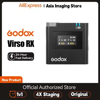 Godox Virso RX 2.4 Ghz Безжична Петличный Ненасочено приемник микрофон за мобилни телефони DSLR Фотоапарат с ниско качество на звука