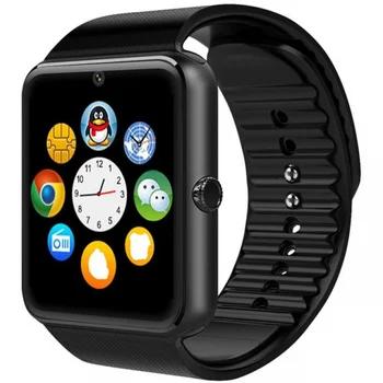 Gt08 смарт часовници с Bluetooth карта HD предизвикателство спортен броене на стъпки смарт телефон часовници водоустойчива с камера за iphone Android TF карта