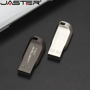JASTER Метален мини USB 2.0 Безплатен ключодържател с логото на Флаш памет 4 GB 16 GB 32 GB 64 GB 100% Повторно карта USB-памет Memory stick подарък