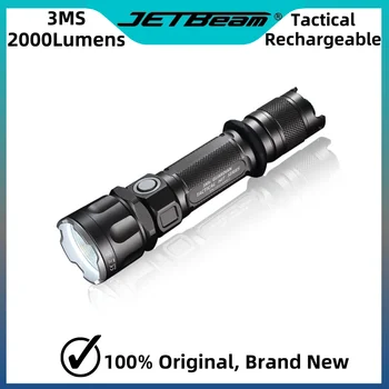 JETBeam 3MS Тактически Фенер Troch Light 2000 лумена USB Акумулаторна батерия LED Военен Полицай Фенерче С Батерия