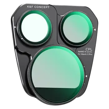 K & F Concept Drone Филтър За DJI Mavic 3 Pro CPL Филтър с 28 Слоя от Оптично Стъкло с Висока разделителна способност с антирефлексно покритие в Зелен Цвят