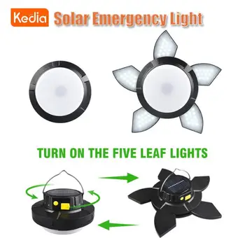 Kedia Слънчев Къмпинг Светлина в Палатката USB Лампа Акумулаторна Лампа Портативен Сгъваем Лист Лампи Осветление Аварийно Осветление Открит Туризъм
