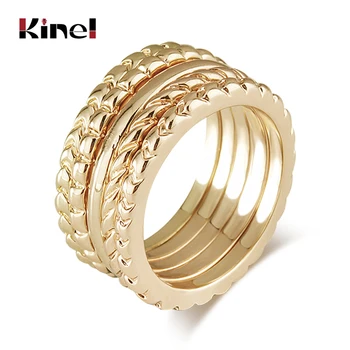 Kinel 2019 фантазия Нови златни пръстени за жени, бохо, плажно парти, midi-пръстен, реколта сватбени декорации