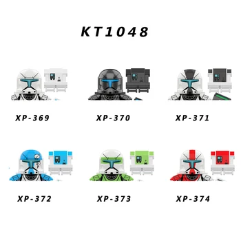 KT1048 Строителни Блокове 6 бр./компл. син Тухла Командоси Фигурка на Капитан Командоси XP369 XP370 XP371 мини Монтажни Играчки XP372 XP373