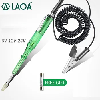 LAOA Тест писалка за техническо обслужване на автомобил 12V 24V Инструменти за откриване на автомобилни вериги