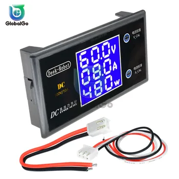 LCD цифров Волтметър Амперметър Ваттметр dc 0-100 vdc 0-50 В 0-10A 0-5A Измерване на Напрежение, Ток, Мощност Волтметър Тестер Открит