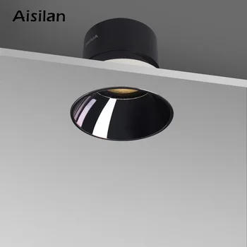 Led-вградени лампа Aisilan безрамный 7 W CRI97 Размер силует 8 см, хирургична лампа с антирефлексно покритие за дневна, коридор, спалня