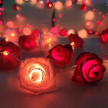 Led гирлянди от рози, коледни светлини с USB/батерии, led приказни светлини, украса на градината на открито