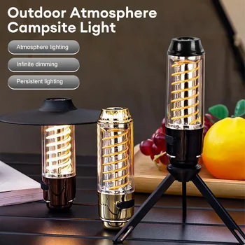 Led лампа за къмпинг фенер за работа на открито на палатка, лампа за къмпинг, водоустойчив фенер, аварийно лампа, окачена лампа за риболов, разходки
