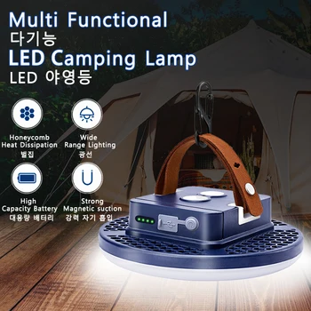 Led лампа за палатка с капацитет 15600 ма, акумулаторна лампа, преносим авариен лампа за нощния пазар, градинска лампа за къмпинг, фенерче, за къща