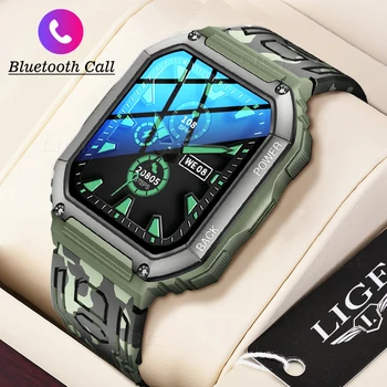LIGE мъжки IPS полносенсорные умен часовник Bluetooth Предизвикателство за Мониторинг на сърдечната честота сън IP67 Водоустойчив спортен фитнес тракер смарт часовници