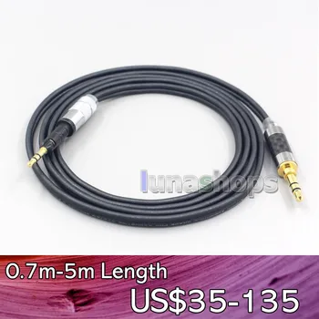 LN007122 Черно 99% чист PCOCC кабел за слушалки Sennheiser за HD6 HD7 HD8 MIX DJ HD595