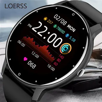 LOERSS 2023 Новите Смарт Часовници С Пълен Сензорен Екран, Спортни Фитнес Часовник IP67, Водоустойчива Bluetooth За Android, ios, умни часовници За Мъже + кутия