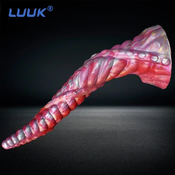 LUUK Уникална анален накрайник, дълъг щупальце чудовище, фантазийный вибратор, силиконови меки анални играчки, разширяването на уретрата, мастурбация ануса за мъже