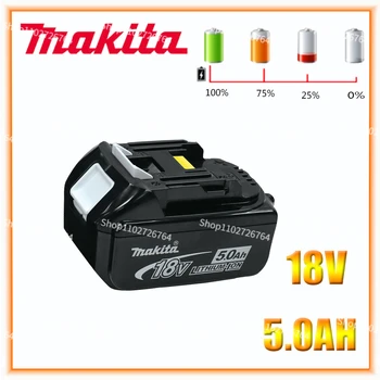 Makita Оригинален 18V 5.0 AH 6.0 AH Акумулаторна Батерия Електроинструменти LED Литиево-Йонна Подмяна на LXT BL1860B BL1860 BL1850