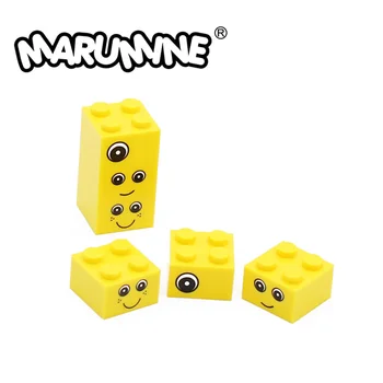 Marumine 3003 САМ 2x2 Тухлена Куб С Принтом под формата на Очите, на части, Играчки За Моделиране на Непознати, Градивни елементи, Строителни Аксесоари