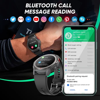 MAX10 кръгли мъжки смарт часовник с функция за Bluetooth, които отговарят на повиквания, спортни водоустойчив умен часовник за мъже и жени 2022 за IOS и Android
