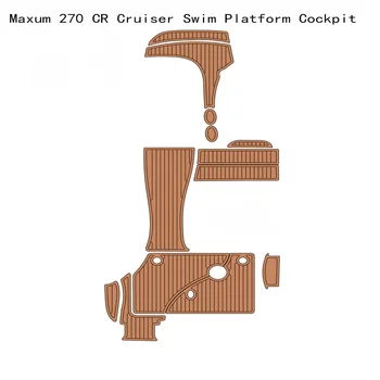 Maxum 270 CR Cruiser Плавательная платформа Кокпит подложка за лодки ЕВА от изкуствена тик Палубни мат