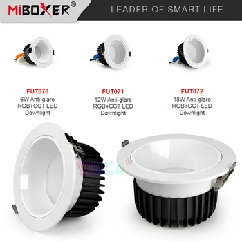 Miboxer 6 W И 12 W 18 W Антибликовый RGB + CCT led лампа 110v ~ 220 vac с регулируема яркост RGBCCT Интелигентен led тавана лампа за помещения