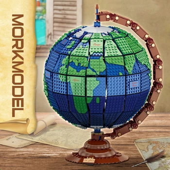 MORK DHL Креативна серия 031001 2420 бр. Глобус Строителни Блокове модел на земята Образователна монтаж на Гипсокартон Играчки за Коледни подаръци