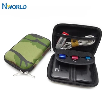 Nworld Калъф за Носене 2,5 инча Power Bank Военен Зелен USB Външен Твърд Диск WD, seagate HDD Защитен Калъф За чанти
