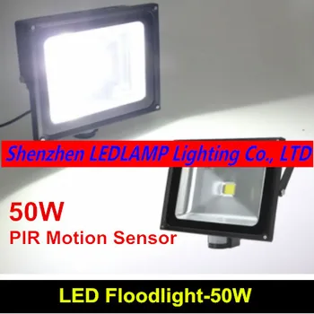 PIR Высокомощный led прожектор с датчик 85-265 В 50 W PIR led прожектор от фабриката безплатна доставка