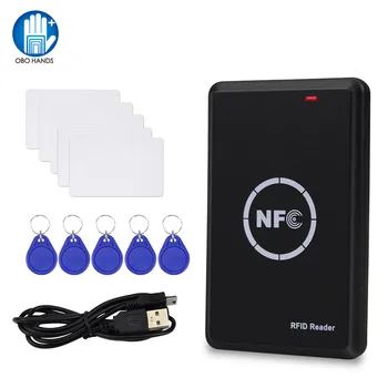 RFID Фотокопирна Машина 125 khz Ключодържател NFC Четец за смарт карти Писател 13,56 Mhz Криптирана Програмист USB UID T5577 EM4305 Карта Етикети