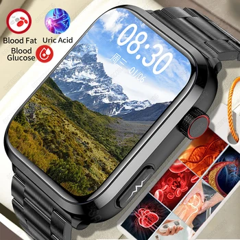 SACOSDING липидите в кръвта глюкоза смарт часовници Здраве Монитор пикочна киселина ЕКГ + ТОЧКИ Часовници на сърдечния ритъм Bluetooth предизвикателство смарт часовници за мъже