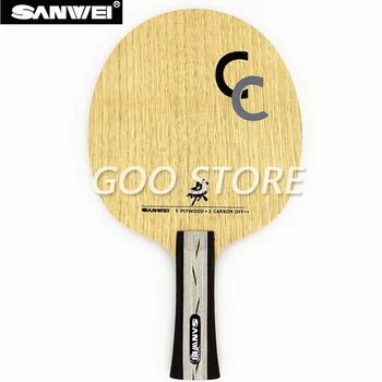 SANWEI CC Нож за тенис Ракета 5 + 2 Въглеродна Оригиналната SANWEI бита за пинг-понг Гребло