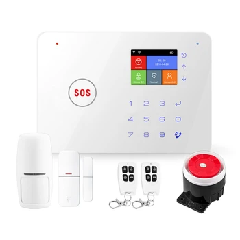 Sasha WIFI + GSM алармена Система за домашно сигурност Сензор за охранителна сигнализация детектор