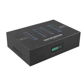 Sipolar A223 20 Порта, 5 GB Speed Box Shape USB 3.0 за Пренос на Данни и 2.1 A Зарядно Устройство Хъб за Таблети Телефон Ipad Iphone Ремонт на Рециклирани