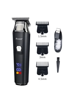 surker електрическа машинка за подстригване за коса USB акумулаторна машина за рязане двигателят е с мазителна машина за подстригване на коса, избелваща резба по косата, LCD гравиране