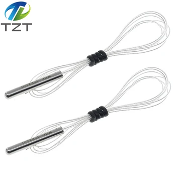 TZT PT100 platinum резистор Датчик за температура Водоустойчив датчик за температура -20 ~ 450 по Целзий Изолирана экранирующее фибростъкло 50 см