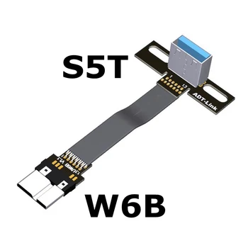 USB 3.0 Type-A Жена към Micro-B мъжки Елегантен и тънък кабел за предаване на данни спк стартира строителни FPV-система с наклон под ъгъл 90 градуса Подкрепа OTG ADT