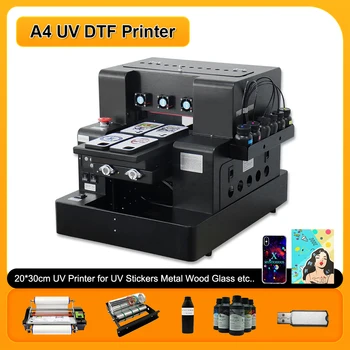 UV Принтер A4, UV-DTF Принтер с Ламинатором, UV мастилено-Струен Принтер с UV Мастило За Печат с UV-Стикери, UV-DTF Плосък Принтер