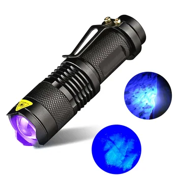 UV Фенерче Ултравиолетова Светлина, с функция за мащабиране с функцията за мащабиране на Мини UV 365нм/395нм Черна Светлина Детектор на Петна от урина на домашни любимци