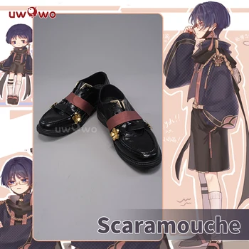 UWOWO Genshin Impact Fanart: Scaramouche Ежедневни облекла, обувки за костюмированной партита, размер 39-44, универсална обувки Scaramouche