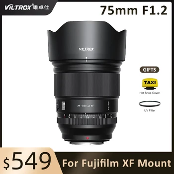 Viltrox 75 мм F1.2 APS-C Автофокус Обектив на Камерата за Fujifilm FX X-T5 Fuji X Закопчалка Sony E A74 A73 Монтиране на Nikon Z Z5 Z7 Обектива на Камерата