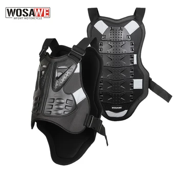 WOSAWE Защитна броня за тялото, мотоциклетни якета, защита на гърба за мотокрос, жилетка без ръкави, защитни съоръжения за гръбначния стълб, яке за защита на гърдите си, унисекс