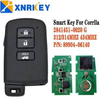 XRNKEY 281451-0020 G смарт ключ 8A чип за Toyota Corolla, Camry Интелигентен ключ 312/314 Mhz 434 Mhz FCCID: HYQ14FBA, P/N: 89904-06