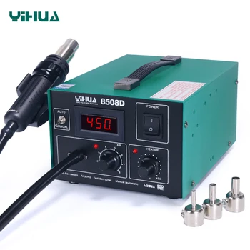 YIHUA 8508D поялната станция за защита от горещ въздух, ESD, мембранен помпа, мощен поток на въздуха