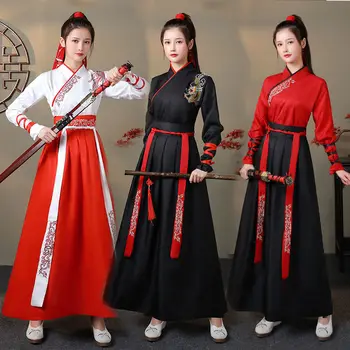 Yourqipao Унисекс за възрастни, бойно Ханьфу, дамски традиционната китайска дрехи, женски костюм Хан, мъжки костюм за cosplay, костюм за двойки