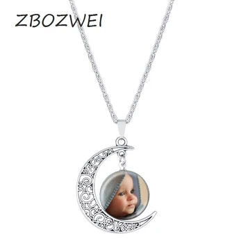 ZBOZWEI Movie jewelry Лунно колие в ретро стръмен стил, снежна карикатура, Елза, кралица Ана, принцеса, медальон, огърлица, подарък за жени