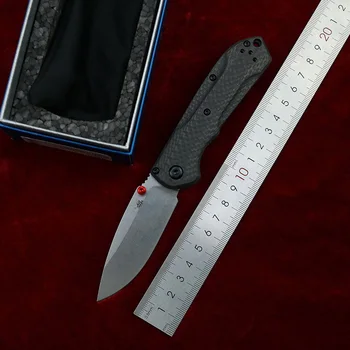Абсолютно нов 565-1 дръжката е от въглеродни влакна Mark s90v нож сгъваем джобен нож кухненски, за оцеляване, къмпинг, лов практичен открит EDC