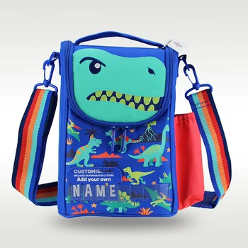 Австралия, оригинална детска чанта-месинджър Smiggle, чанта за обяд за момчета, чанта за bento, чанта за плодове, готино, училищна чанта с динозавром, 9 инча