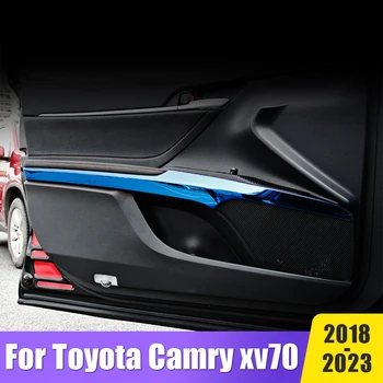 Автоаксесоари Промяна на Интериора, За Toyota Camry 70 XV70 2018-2020 2021 2022 2023 Покритие на Вътрешната Врата на Таблото на Колата на Ивици 4 бр.