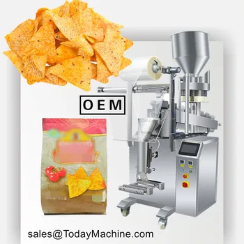 Автоматична машина за опаковане на хранителни продукти в хартия, шоколадови бонбони, ориз, подправки, чай, многофункционална машина за опаковане на картофен чипс