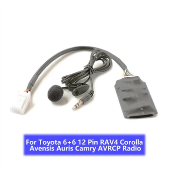 Автомобилен Bluetooth 5,0 Комплект AUX Hands Free Адаптер CD-Чейнджър Кабел за Toyota 5 + 7 12 Пин RAV4 Corolla, Avensis Auris, Camry AVRCP Радио
